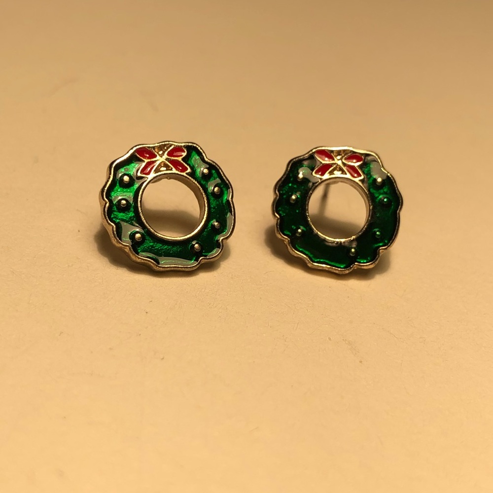 Christmas Wreath Earrings